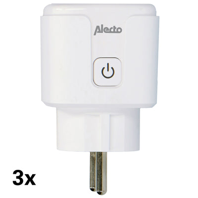 Alecto SMART-PLUG10 - Smart wifi tussenstekker, 16A, 3680W, 3 pack, wit