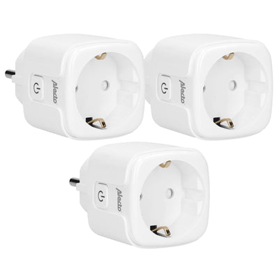 Alecto SMART-PLUG10 - Smart wifi tussenstekker, 16A, 3680W, 3 pack, wit