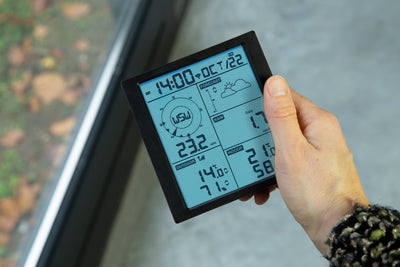 Alecto WS5200 - Professioneel 6 in 1 wifi weerstation met app en draadloze buitensensor, zwart