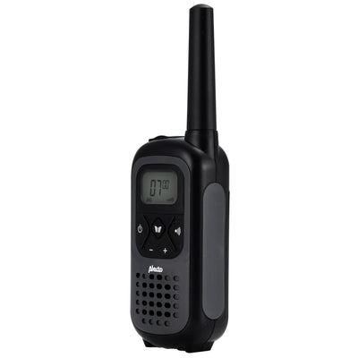 Alecto FR-200 - Set van twee walkie talkies voor kinderen - tot 3 kilometer bereik, zwart/grijs