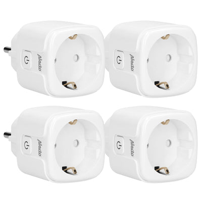 Alecto SMART-PLUG10 - Smart wifi tussenstekker, 16A, 3680W, 4 pack, wit