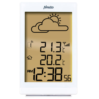 Alecto WS-2200WT - Weerstation met draadloze buitensensor, wit