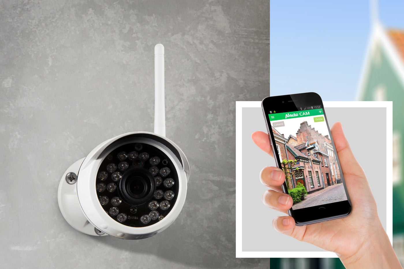 Alecto DVC-215IP - Wifi camera voor buiten - Wit