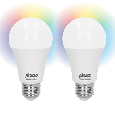 Alecto SMART-BULB10 DUO - Smart wifi LED lamp, 2 pack, wit