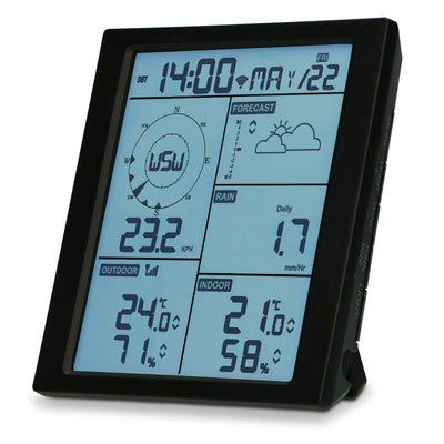 Alecto WS5200 - Professioneel 6 in 1 wifi weerstation met app en draadloze buitensensor, zwart
