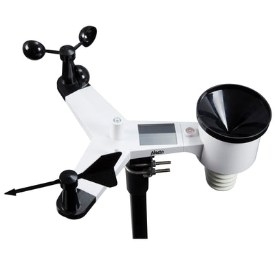 Alecto WS-5500 - Professioneel 8 in 1 wifi weerstation met app en draadloze buitensensor, zwart