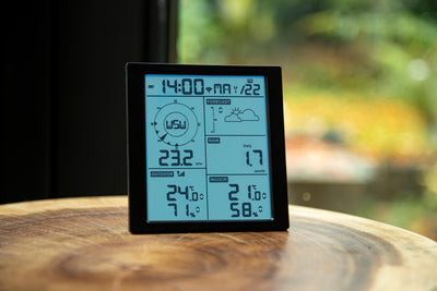 Alecto WS5200 - Professioneel 6 in 1 wifi weerstation met app en draadloze buitensensor, zwart