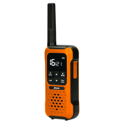 Alecto FR300OE - Robuuste walkie talkie, tot 10 kilometer bereik, oranje/zwart