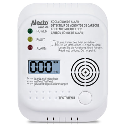 Alecto COA-26 - Koolmonoxidemelder met 7 jaar sensor, wit