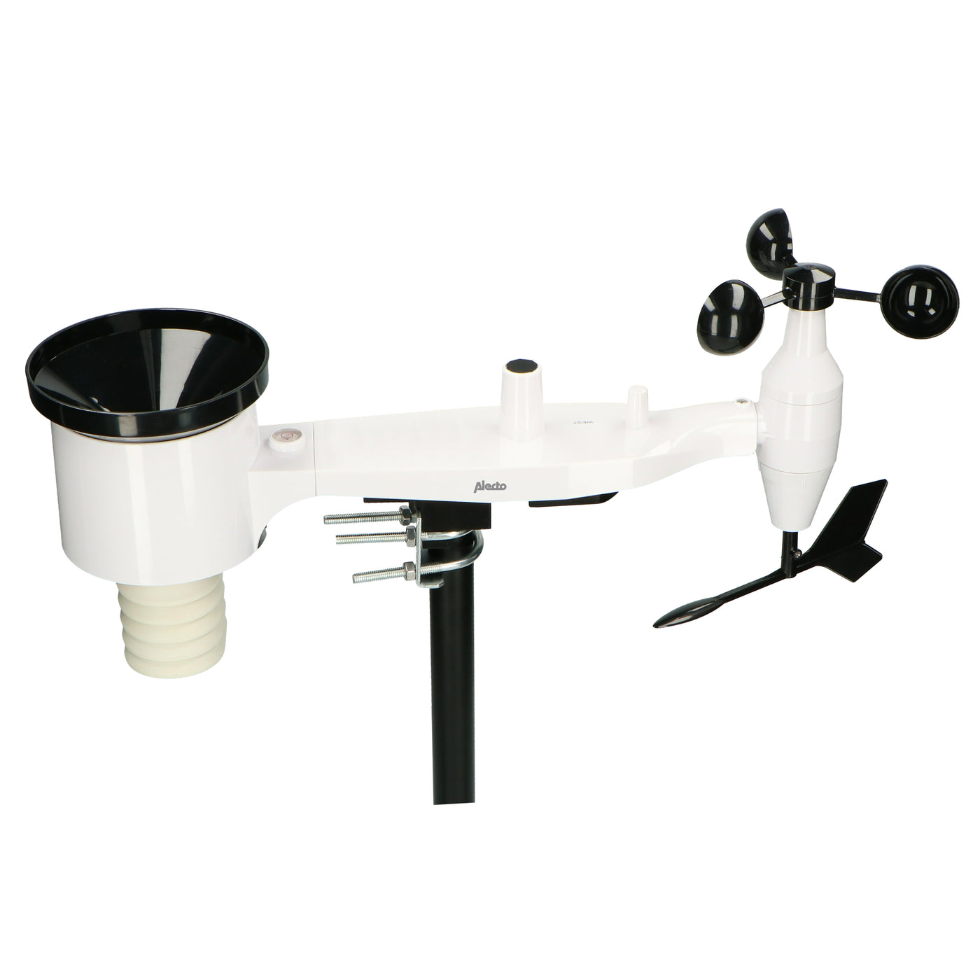 Alecto WS5200 - Professioneel 6 in 1 wifi weerstation met app en draadloze buitensensor, zwart
