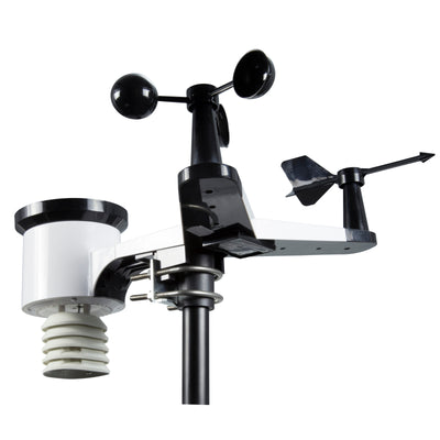 Alecto WS-5500 - Professioneel 8 in 1 wifi weerstation met app en draadloze buitensensor, zwart