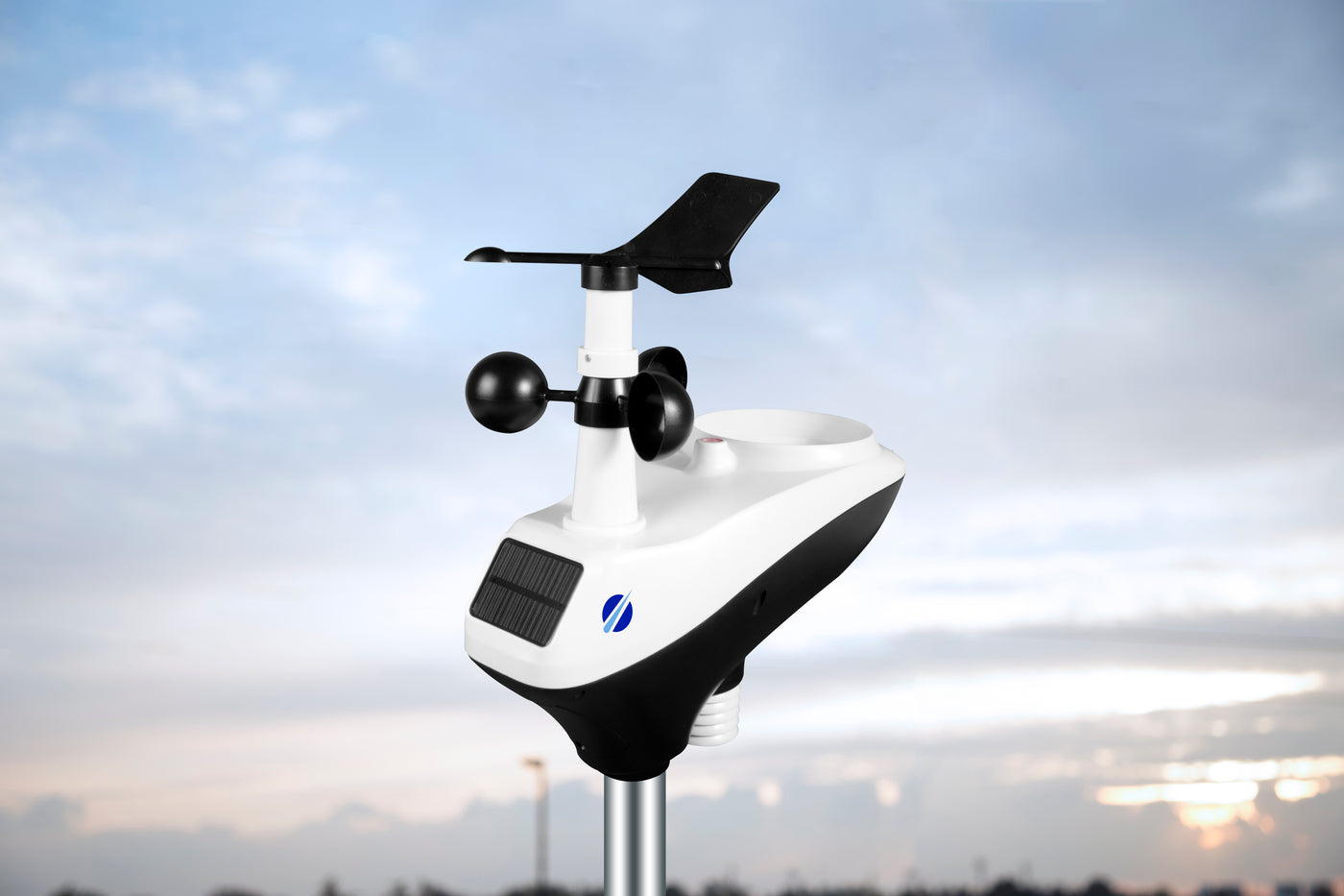 Buienradar BR-1800 - Professioneel weerstation met draadloze buitensensor, wit