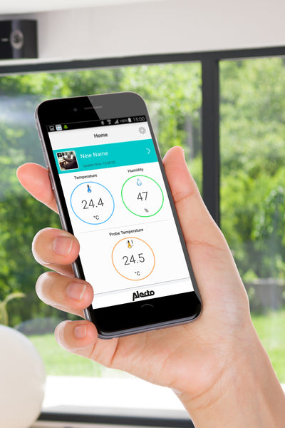 Alecto OT-03 - Thermometer en hygrometer met sonde en app