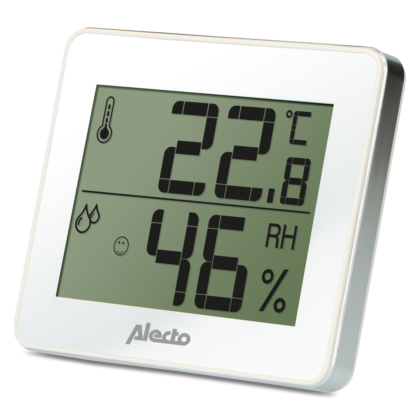 Alecto WS-55 - Thermometer / hygrometer, wit/zilver