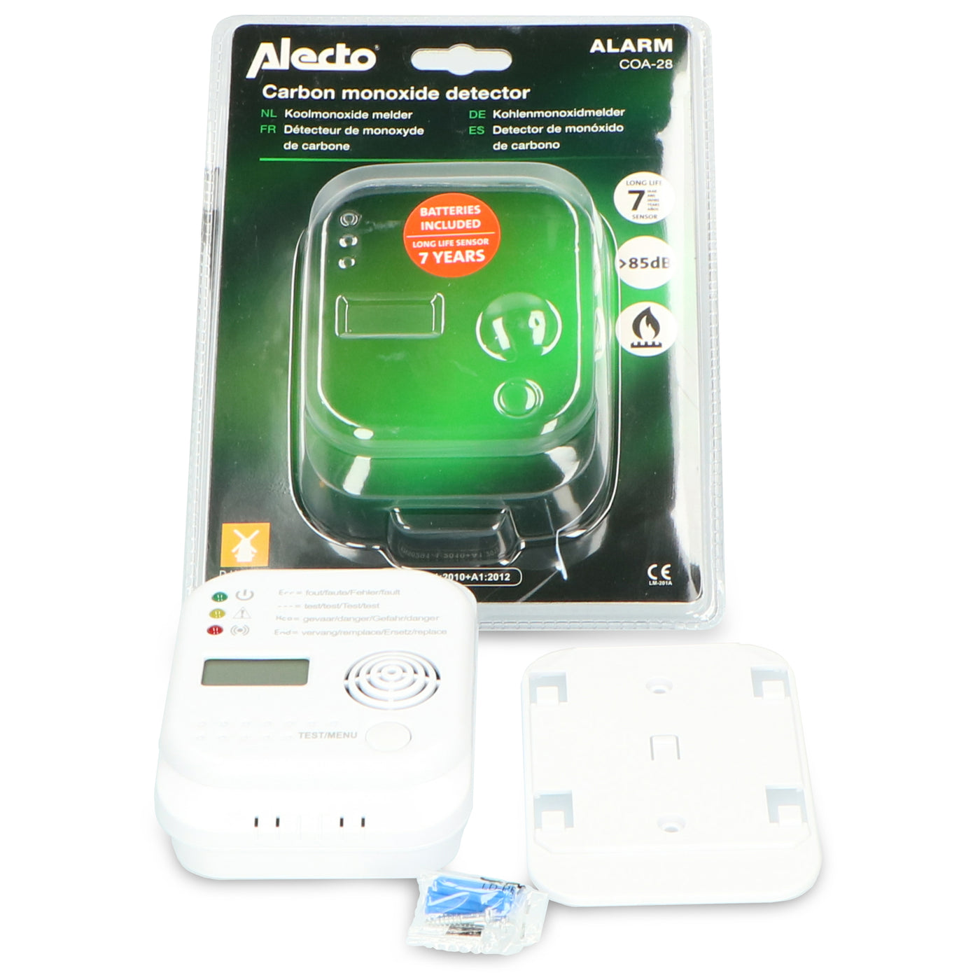 Alecto COA-28 - Koolmonoxidemelder met 7 jaar sensor