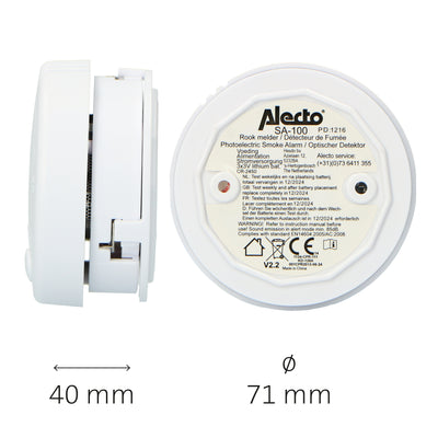 Alecto SA-100 - Mini rookmelder met 5 jaar batterij