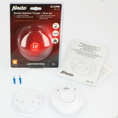 Alecto SA-110 - Rookmelder met 10 jaar sensor en batterij