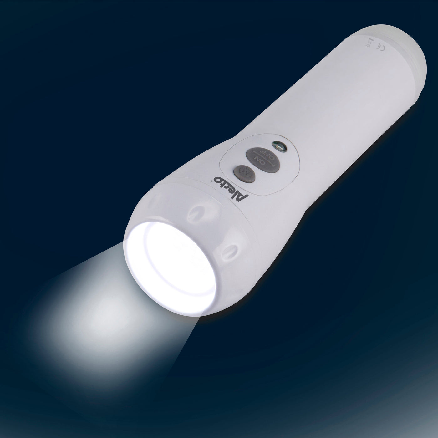 Alecto ATL-110 - Oplaadbare LED zaklamp / automatisch LED nachtlampje, wit