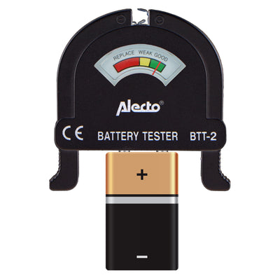 Alecto BTT-2 - Compacte universele batterijtester voor AA, AAA, C, D, 9V batterijen