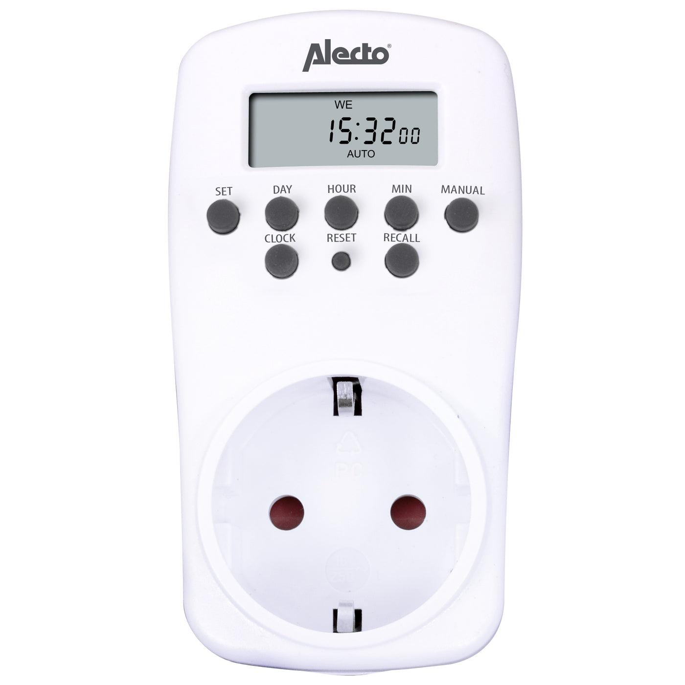 Alecto DTS-814 - Digitale tijdschakelklok, wit