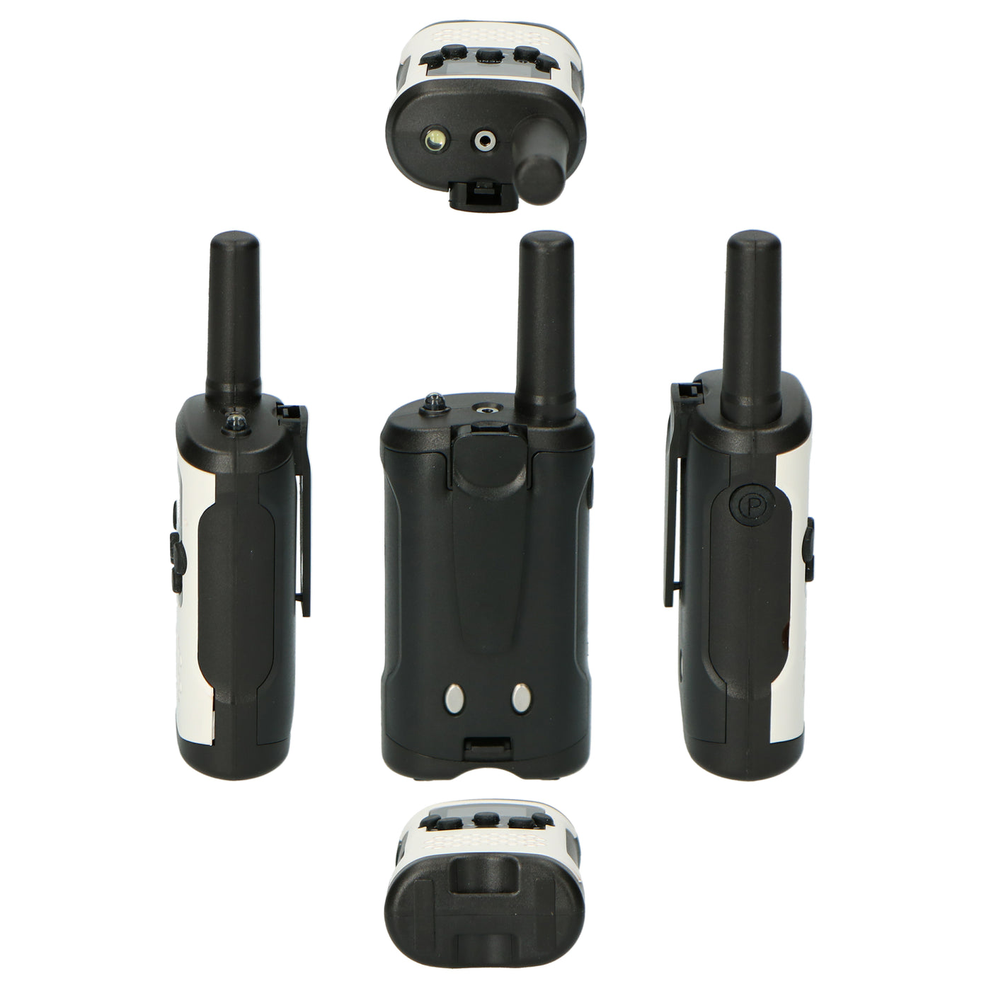 Alecto FR-175 QUADSET - Set van 4 walkie talkies - tot 7 kilometer bereik, wit/zwart