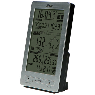 Alecto WS-3300 - Weerstation met draadloze buitensensor, zilver