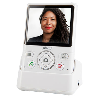 Alecto ADI-250 - Deurintercom met camera en 3.5" kleurendisplay, wit/zilver