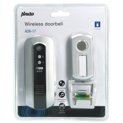 Alecto ADB-17 - Draadloze deurbel, zwart/zilver